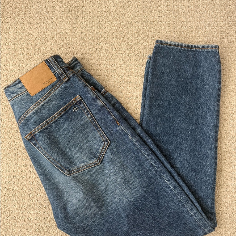 rag & bone Dark Blue Straight Jeans